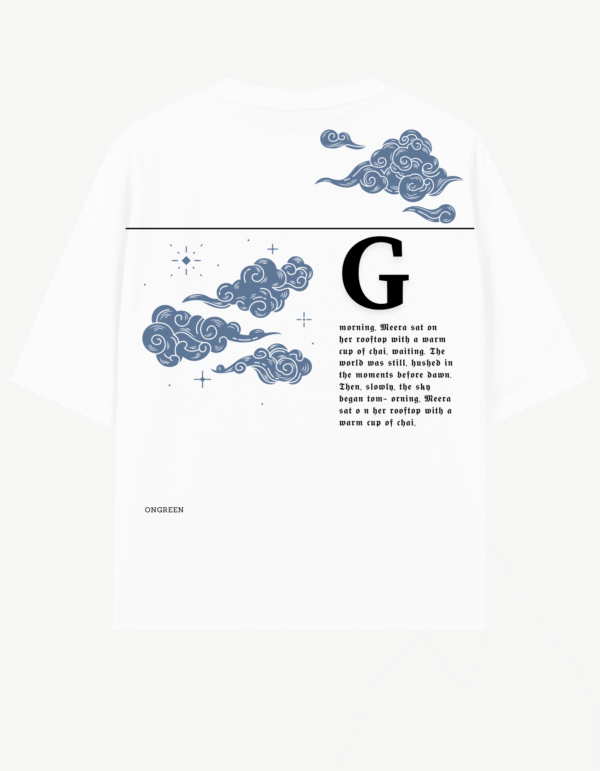 LOOSE FIT PRINTED WHITE TEE