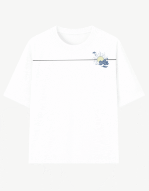 LOOSE FIT PRINTED WHITE TEE