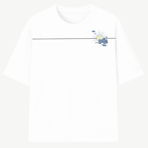 LOOSE FIT PRINTED WHITE TEE