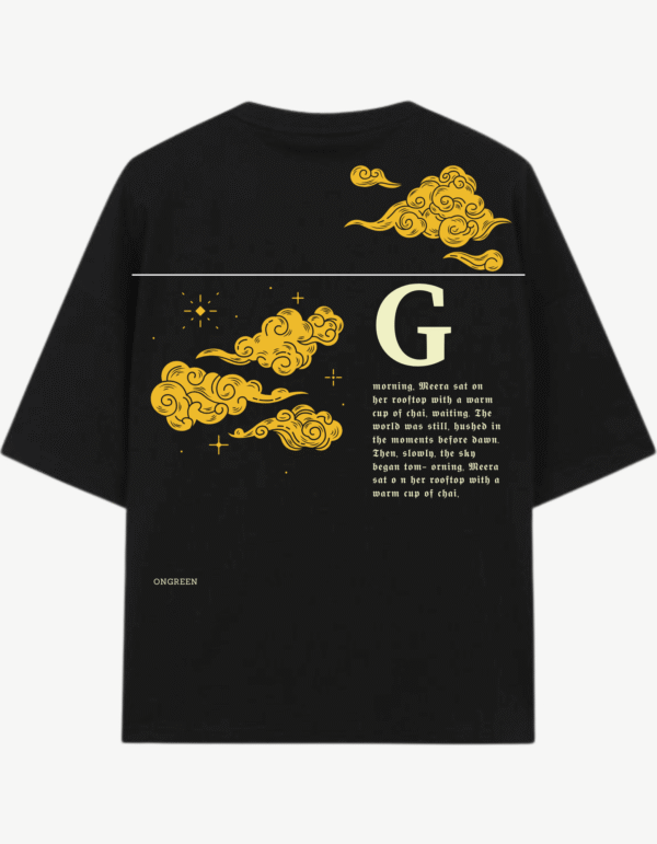 LOOSE FIT PRINTED BLACK TEE