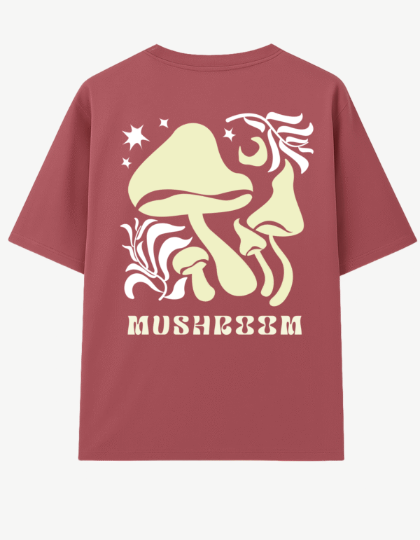 MUSHROOM LOOSE FIT PRINTED TEE