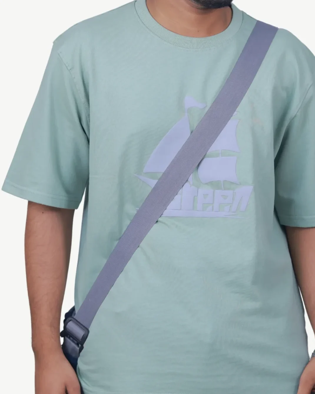 10 LOOSE FIT PRINTED GREEN TEE